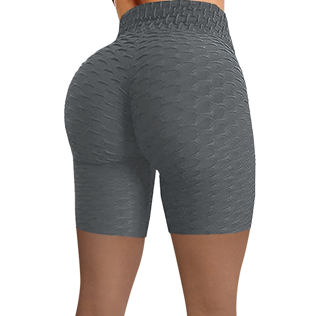 Damen Komfortable Sportshorts mit hohem Taillenbund und strukturierter Oberfläche R&B