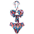 Damen Bikini-Set mit trendigem Wickelrock und faszinierendem Muster R&B