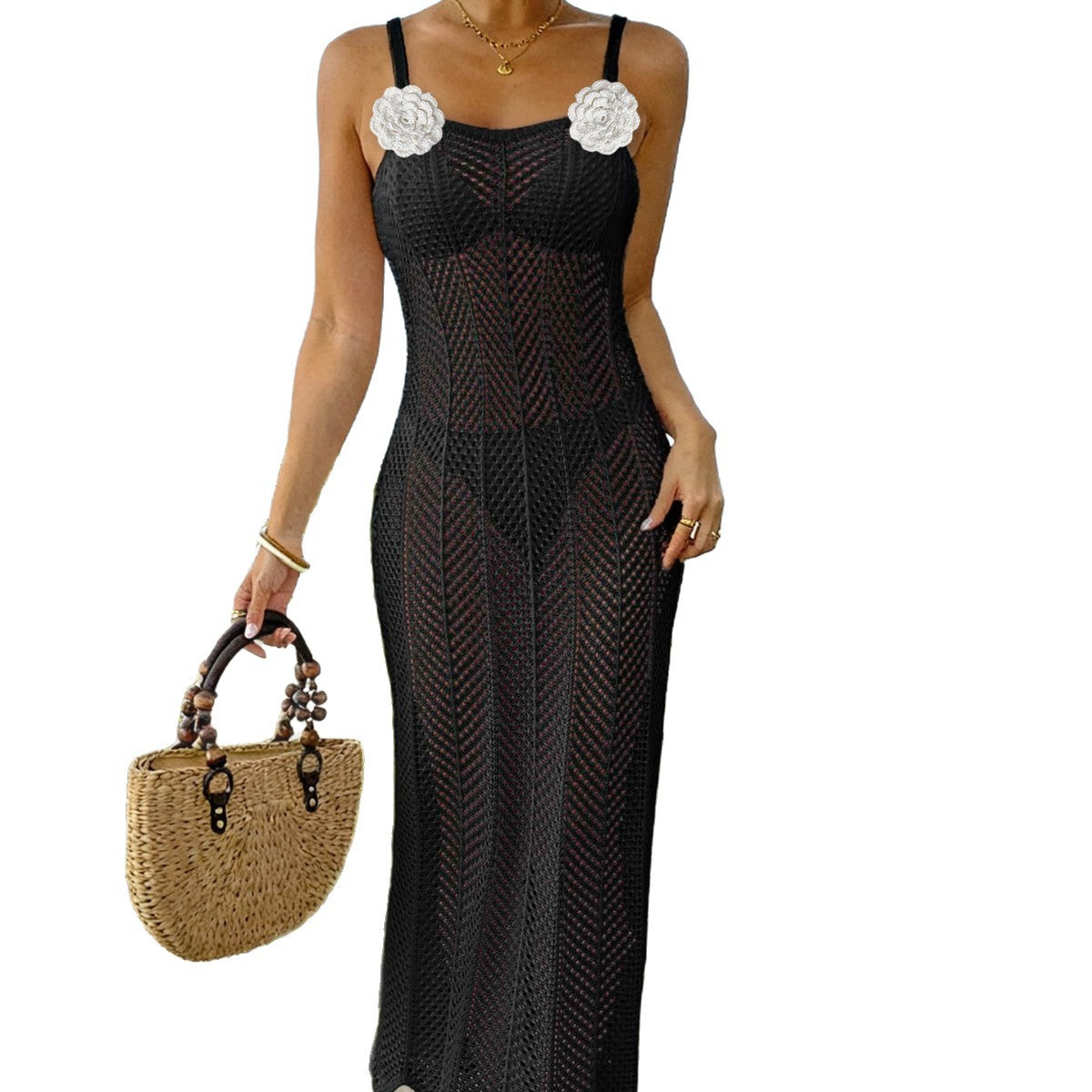 Damen transparenter Strandsarong mit elegantem Design R&B