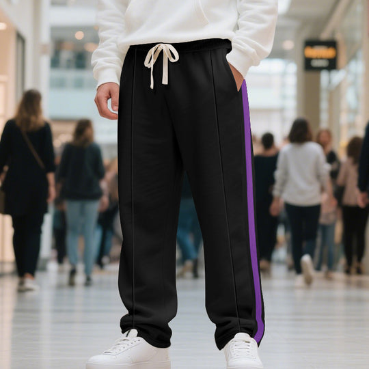 Herren Sportliche Sweatpants mit seitlichen Kontraststreifen R&B