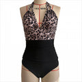 Damen Einteiler Badeanzug mit floralen Cut-Outs und elegantem Wickelrock R&B