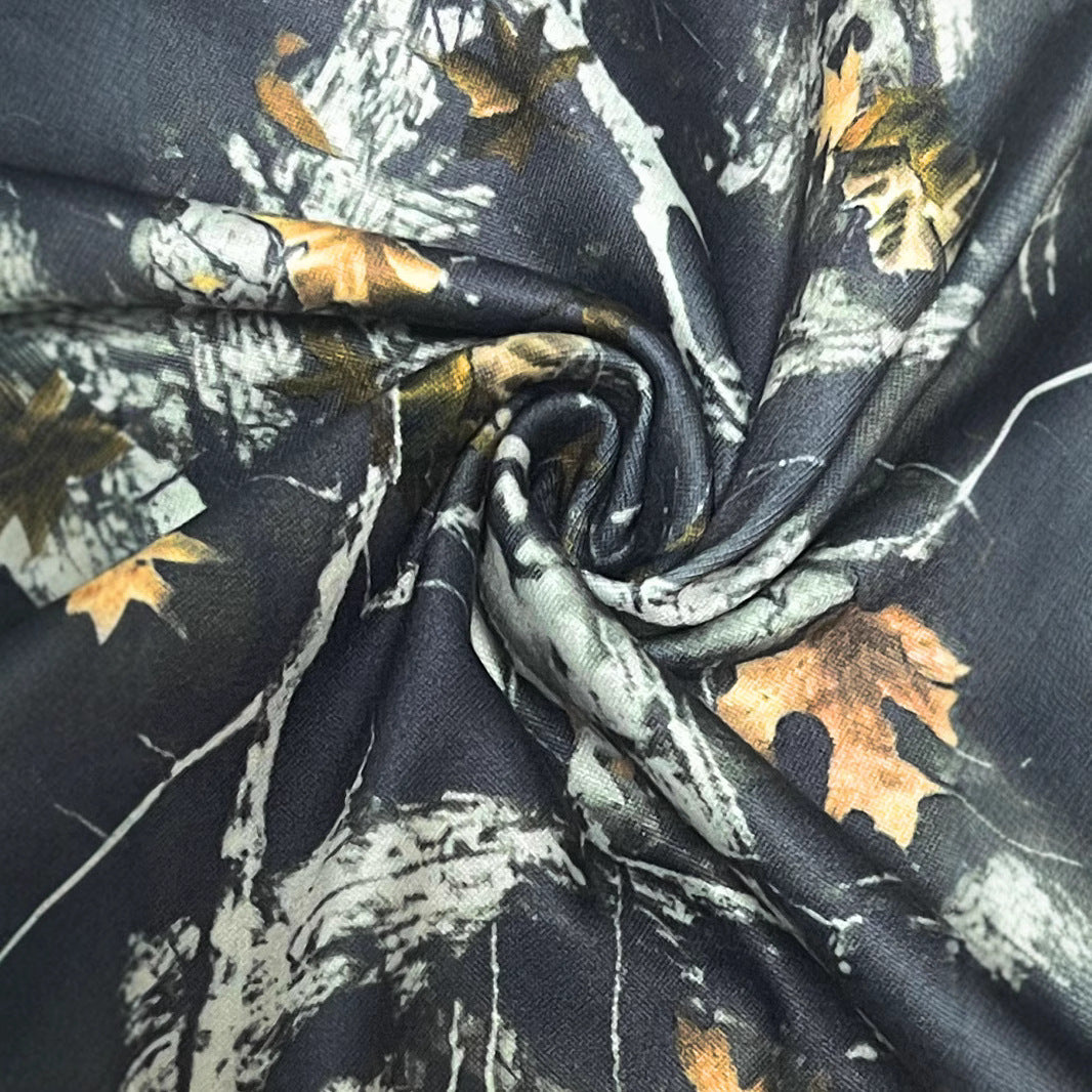 Damen Crop Top mit modischem Camouflage-Muster und feinen Spaghetti-Trägern R&B