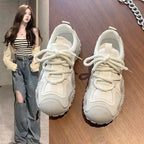 Damen sportliche Sneakers mit robustem Sohlenprofil und atmungsaktiven Materialien R&B