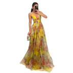 Damen Elegantes und florales Abendkleid mit schmeichelndem Schnitt R&B