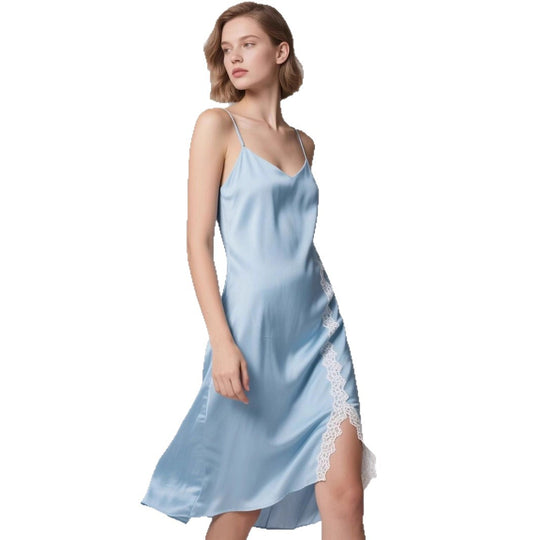 Damen Nachtkleid mit zartem Spitzeinsatz und elegantem Schnitt R&B