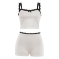 Damen Set aus Spitzen-Top und Shorts R&B