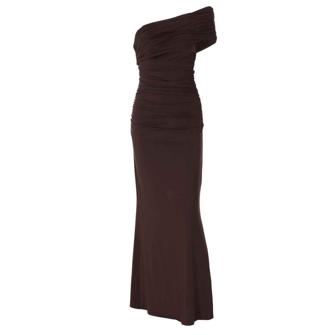 Damen Elegantes Maxikleid mit raffinierter Drapierung R&B