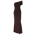 Damen Elegantes Maxikleid mit raffinierter Drapierung R&B