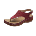 Damen Zehentrenner-Sandalen mit ergonomischem Fußbett und verstellbarem Riemendesign R&B