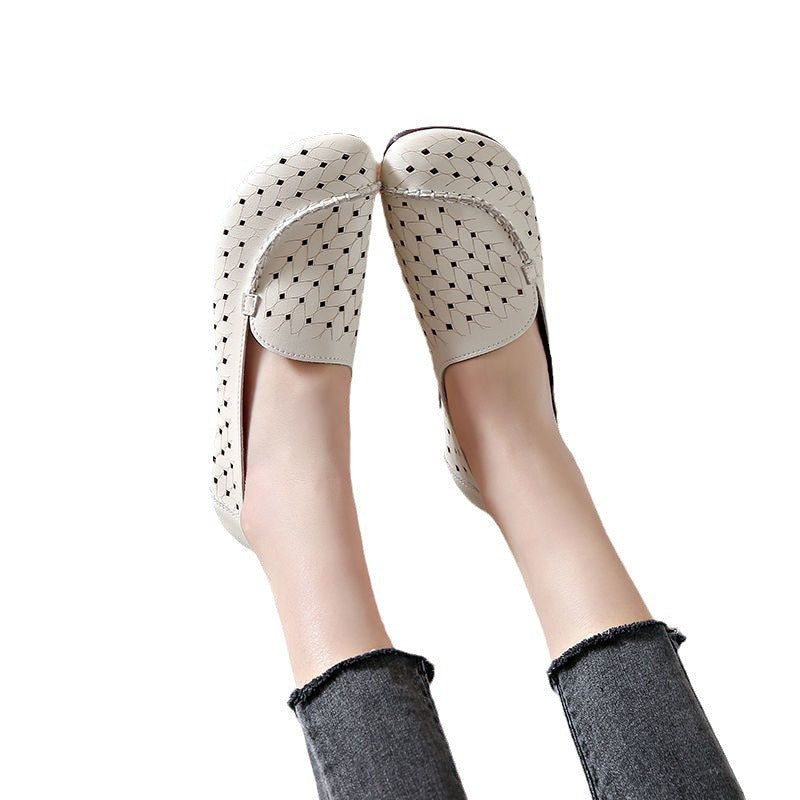 Damen Elegante und bequeme Ballerinas mit atmungsaktiver Oberflächenstruktur