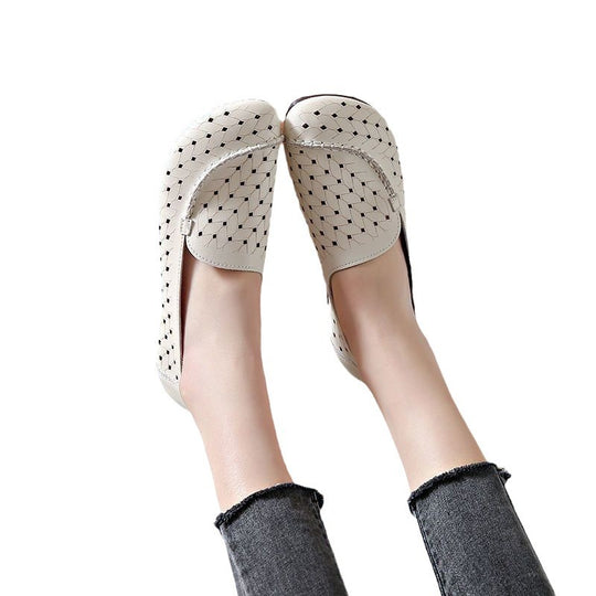 Damen Elegante und bequeme Ballerinas mit atmungsaktiver Oberflächenstruktur R&B