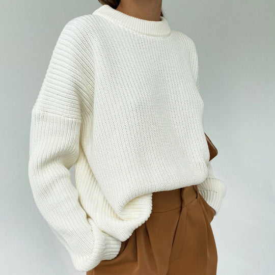 Damen Oversized Strickpullover mit strukturiertem Muster R&B