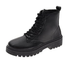 Damen modische Schnürstiefeletten mit robustem Profil