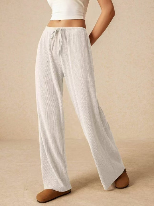 Damen weite Freizeithose mit elastischem Bund und Kordelzug R&B