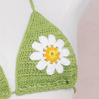 Damen Häkel-Bikinioberteil mit floralen Akzenten R&B