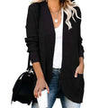 Damen Strickjacke mit tiefem V-Ausschnitt und praktischen Taschen R&B