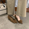 Damen elegante Slipper mit schönem Schleifendetail