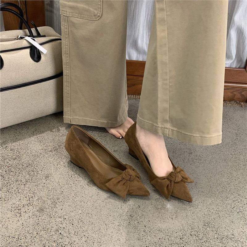 Damen elegante Slipper mit schönem Schleifendetail