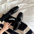 Damen elegante Mary Jane Ballerinas mit modischer Schnalle R&B