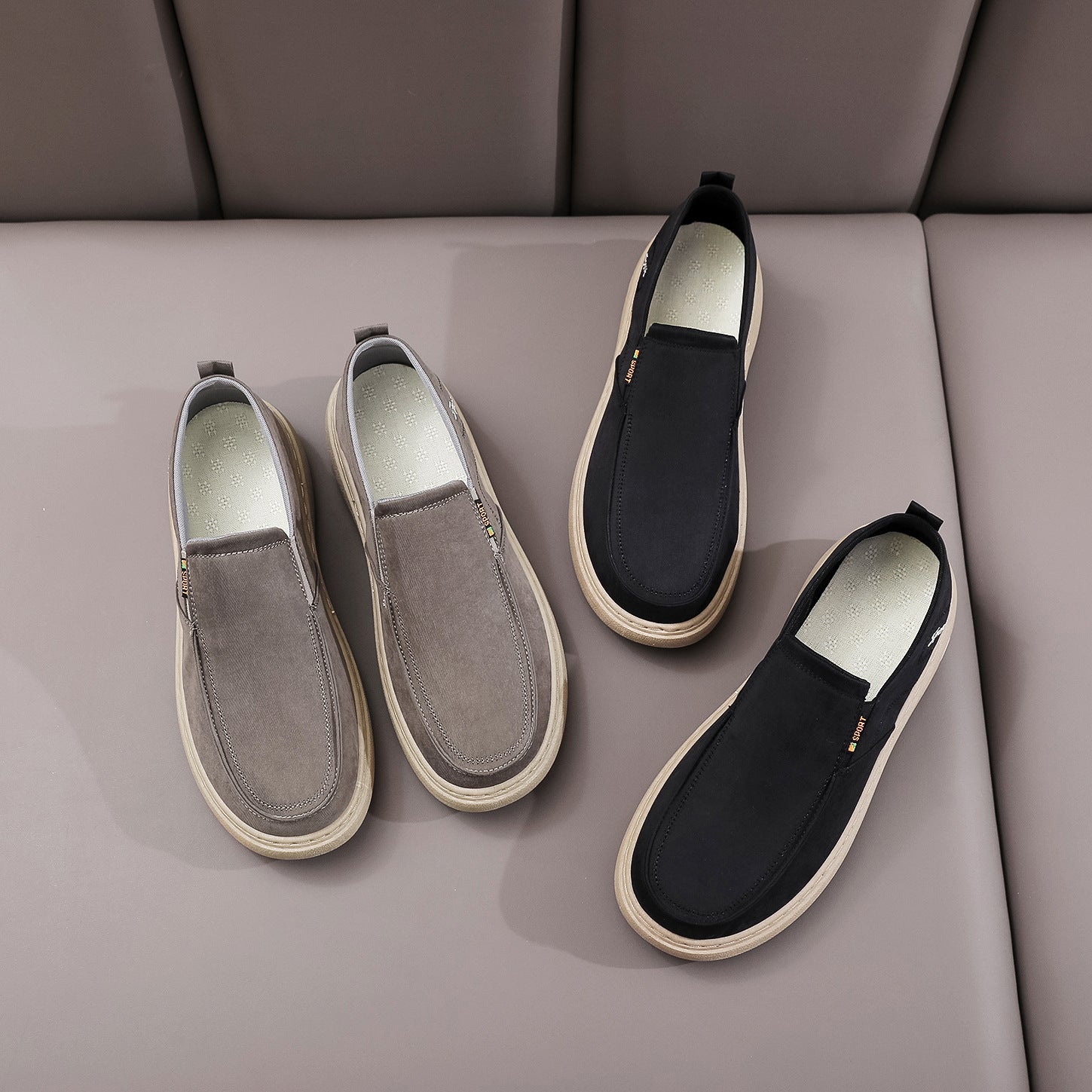 Damen sportliche Slip-On Schuhe mit komfortabler Innensohle und rutschfester Sohle