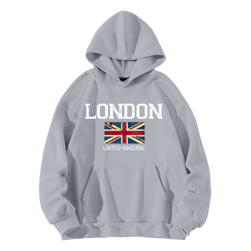 Damen Kapuzenpullover im urbanen London-Style mit Kängurutasche und gemütlichem Schnitt R&B