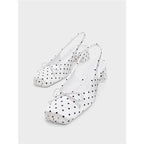Damen Slingback-Pumps mit verspieltem Punktedesign und niedrigem Absatz R&B