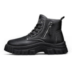 Damen Stiefeletten mit robustem Profil und seitlichem Reißverschluss