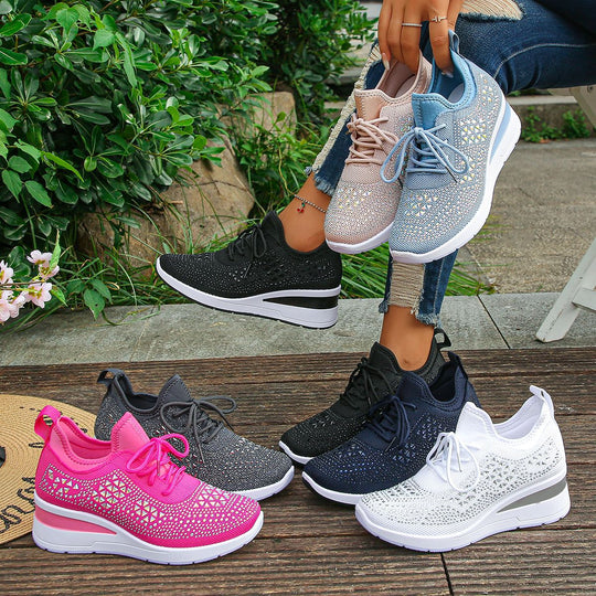 Damen Komfortable Sneaker mit modischem Netzdesign R&B