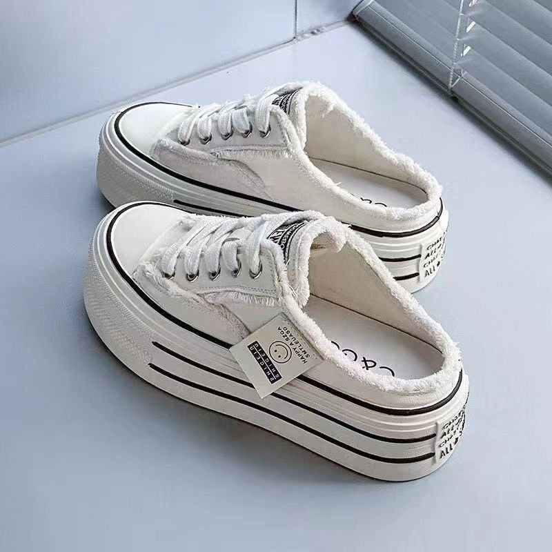 Damen Plüschfreizeitsneaker mit dicker Plattform und sportlichem Flair R&B