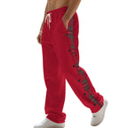 Herren Jogginghose mit seitlichen Knöpfen und pattern akzenten R&B