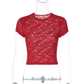 Damen Spitzen-Crop-Top R&B