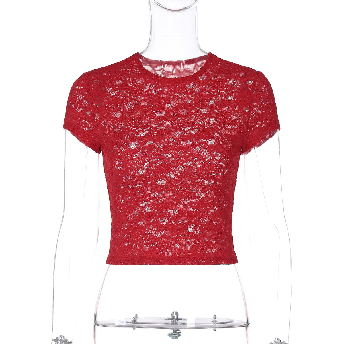 Damen Spitzen-Crop-Top R&B