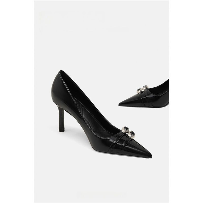 Damen elegante High Heel Pumps mit funkelnden Strassverzierungen R&B