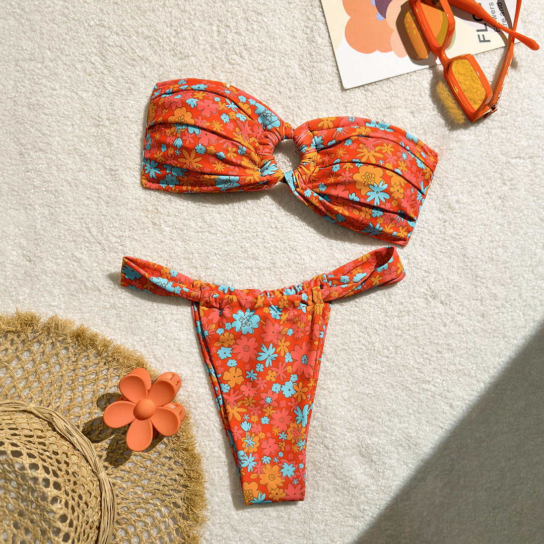 Damen Bandeau-Bikini mit stylischem Knotendesign R&B