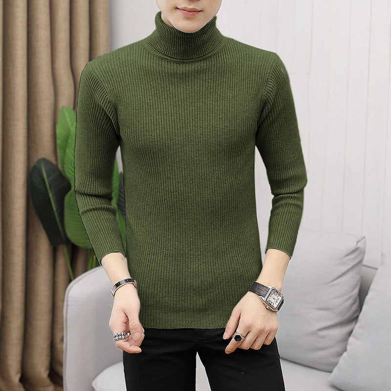 Herren hochwertiger Rollkragenpullover aus feinem Rippstrick R&B