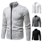 Herren Fleecejacke mit Stehkragen und durchgehendem Reißverschluss R&B