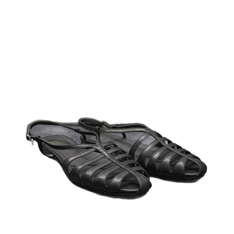 Damen elegante Zehentrenner mit geflochtenem Riemchen-Design R&B