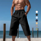 Herren nan lässige knielange Bermuda-Shorts mit elastischem Bund und Tunnelzug R&B