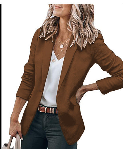 Damen komfortable Blazerjacke mit strukturiertem Design und eleganten Akzenten R&B