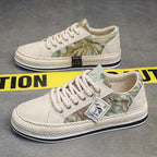 Damen lässige Baumwoll-Sneaker mit Jute-Details R&B