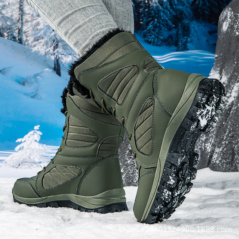Damen Warm gefütterte Winterstiefel mit rutschfester Gummisohle R&B