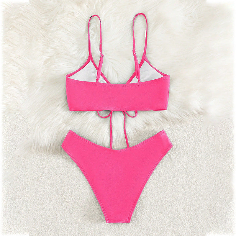 Damen Triangel-Bikini mit raffiniertem Schnür-Detail R&B