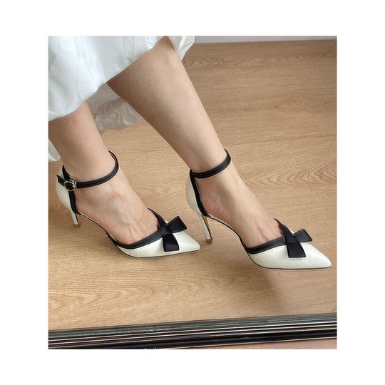 Damen elegante High Heel Schuhe mit dekorativer Schleifenverzierung R&B