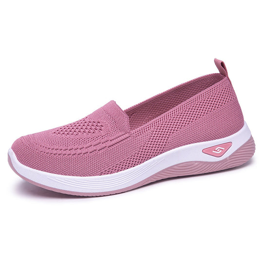 Damen Hochwertige Slip-On Freizeitschuhe mit atmungsaktiver Strickoberfläche R&B