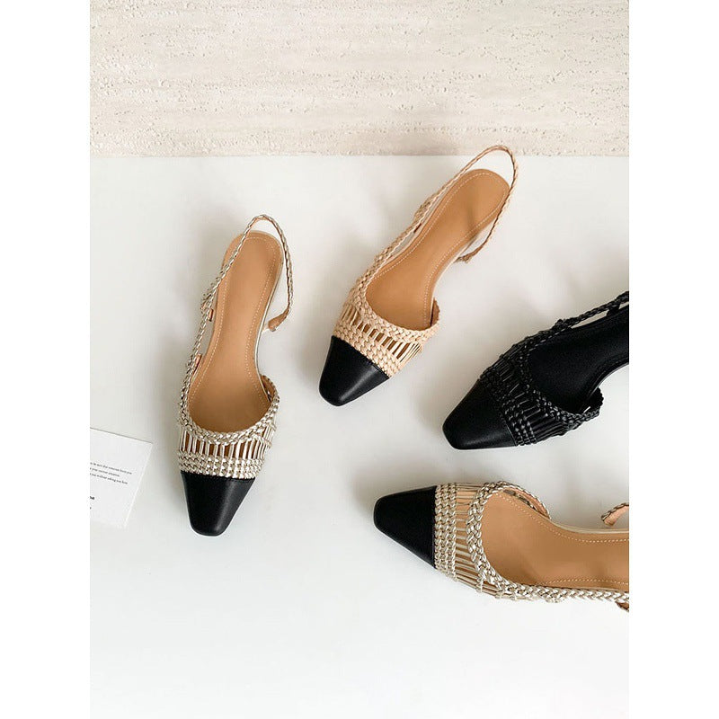 Damen Slingback-Pumps mit funkelndem Schmuckdetail und eleganter Spitze