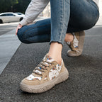 Damen Sportliche Sneakers mit rutschfestem Profil und atmungsaktiver Mesh-Oberfläche