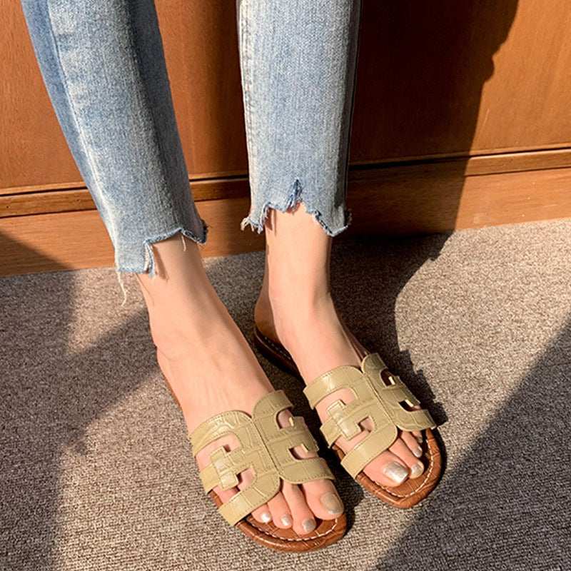 Damen komfortable Sandalen mit elastischen Riemen und trendigem Design R&B