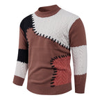 Herren modischer Pullover mit einzigartigem Patchwork-Design R&B