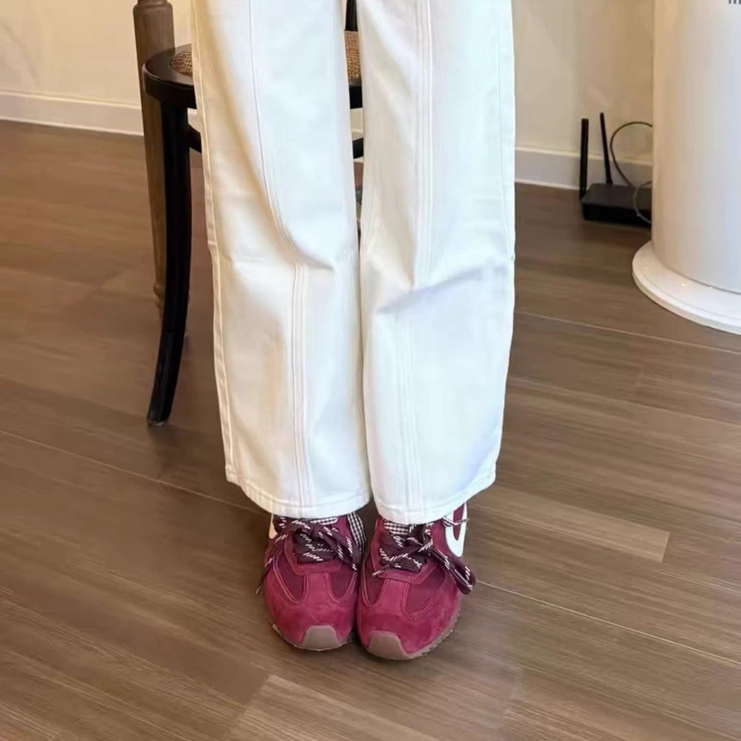Damen Sportliche Sneakers mit verspieltem Rüschendesign und komfortabler Dämpfung R&B