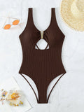 Damen Einteiliger Badeanzug mit raffiniertem Cut-Out und sportlichem Design R&B